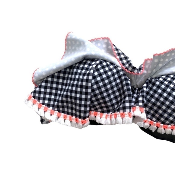Arizona Gingham Flounce Tassel Push Up Bikini Size Small - Picture 7 of 15